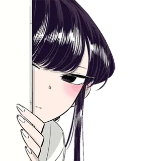 👀 Komi Shouko Komi Can't Communicate Anime, Manga, Komi Can't Communicate, Komi Shouko, timida, sbirciare, carina whatsapp sticker