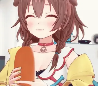 🥖 Inugami Korone Anime, Vtuber, Cachorro, Desenho animado telegram sticker