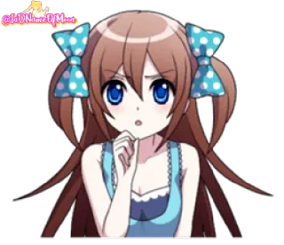 🤔 @HD Anime GIF Maker Аниме, Девушка, Милая, Мультфильм, Анимация whatsapp sticker
