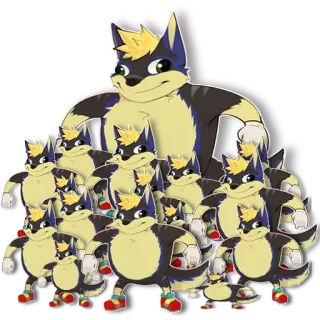 👨‍👨‍👦‍👦 Furry, Antropomórfico, Animal, Desenho animado telegram sticker