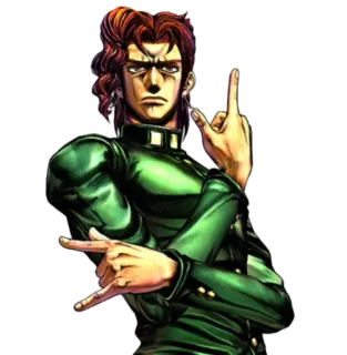 👦 Kakyoin Noriaki JoJo's Bizarre Adventure Аниме, Манга, Джоджо, Какёин, Персонаж telegram sticker