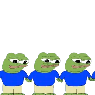 ➰ Pepe the Frog Пепе лягушонок, Мем, Лягушка, Мультфильм whatsapp sticker