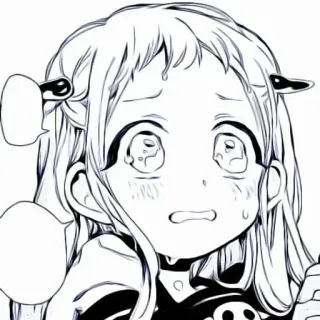 🫐 Anime, Ragazza, Triste, Manga, Disegno, Illustrazione telegram sticker