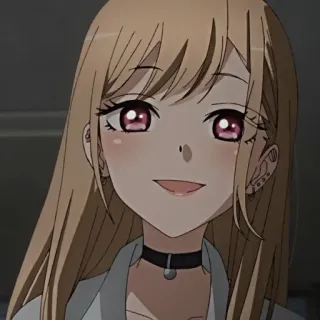 🥟 Marin Kitagawa My Dress-Up Darling anime, girl, blonde, cute, smile, kawaii telegram sticker