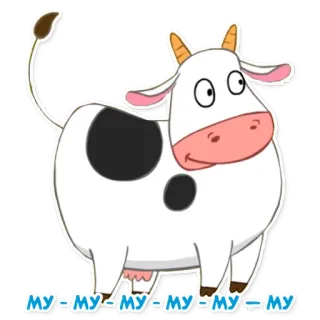 🐄 MY-MY-MY-MY-MY-MY วัว, การ์ตูน, สัตว์, ฟาร์ม telegram sticker