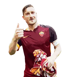👍 Francesco Totti футбол, американский футбол, Тотти, большой палец вверх, спортсмен, Рим telegram sticker