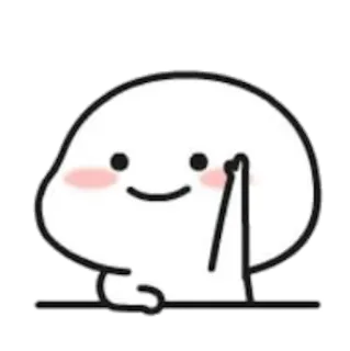 😆 Мультфильм, Эмодзи, Персонаж, Милый, Средний палец telegram sticker