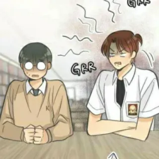 🎧 GRR anime, manga, cartoon, angry, upset, student telegram sticker