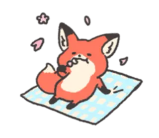🍡 狐狸, 动物, 可爱, 贴纸, 卡通 telegram sticker