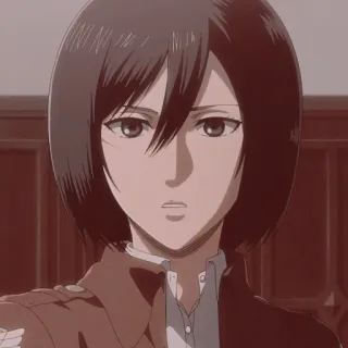 💗 Mikasa Ackerman Attack on Titan Anime, Mikasa Ackerman, Charakter, Anime Mädchen, AoT telegram sticker