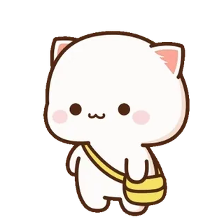 💬 แมว, น่ารัก, สัตว์, การ์ตูน, สติกเกอร์, แมวขาว, คาวาอิ telegram sticker