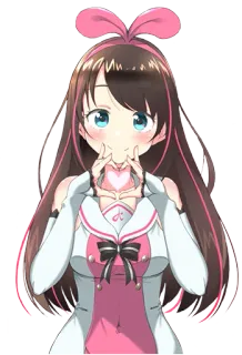 ❤ Anime, Desenho animado, Fofo, Garota, Coração, Ilustração whatsapp sticker