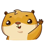 👋 ハムスター, 動物, げっ歯類, 可愛い, かわいい, ステッカー telegram sticker