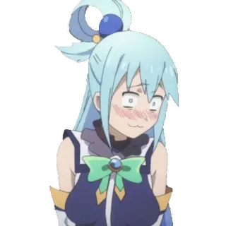 ☺️ Aqua Konosuba Anime, Konosuba, Aqua, Waifu, Isekai, Kartun telegram sticker