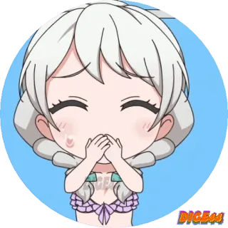 🫢 ICE 애니메이션, 치비, 소녀, 귀여운, 얼음, 울음 whatsapp sticker
