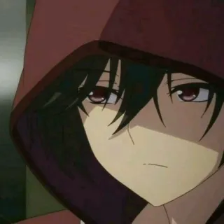 💧 anime, manga, character, hoodie, guy, portrait telegram sticker