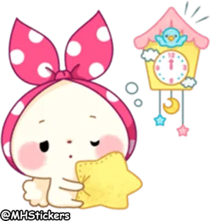 😪 @MHStickers lindo, dibujos animados, sticker, adorable, dulce, personaje, dormilón whatsapp sticker