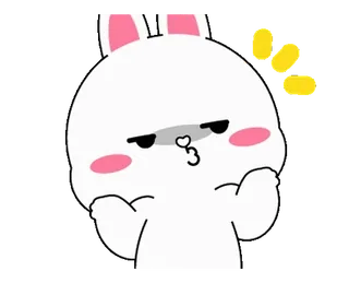 🤷 кролик, милый, стикер, мультфильм, животное, выражение, причудливый telegram sticker
