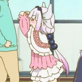 🍥 Kanna Miss Kobayashi's Dragon Maid Anime, Kanna Kamui, Drache, Kawaii, Süß, Cartoon telegram sticker