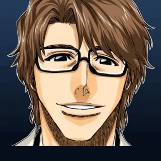 🧬 Sosuke Aizen Bleach 애니메이션, 만화, 안경, 캐릭터, 능글 telegram sticker