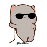 😎 @matchakiss 고양이, 멋진, 선글라스, 동물, 춤, 귀여운, 만화 telegram sticker