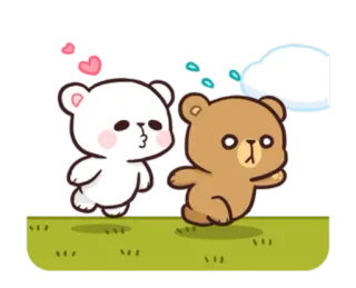 😚 ursos, desenho animado, fofo, amor, animação telegram sticker
