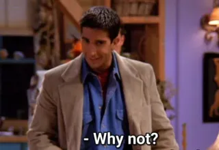 🔲 Ross Friends Why not? TV-Serie, Friends, Ross Geller, Warum nicht whatsapp sticker