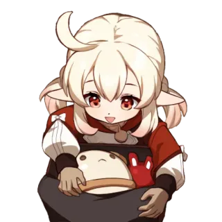 💥 Klee Genshin Impact Anime, Spiel, Rot, Süß, Mädchen, Kawaii telegram sticker