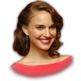 😊 Natalie Portman actress, celebrity, woman, portrait, smiling, beautiful telegram sticker