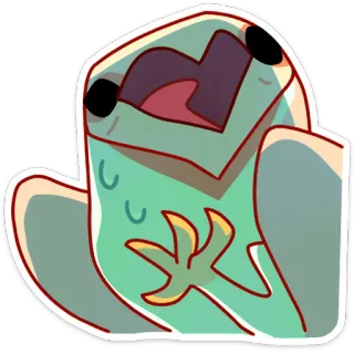 👽 adesivo, desenho animado, fofo, feliz, bolha, animal, personagem telegram sticker