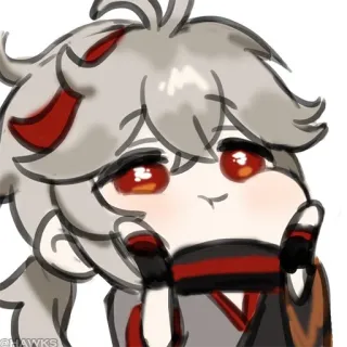 💠 Kaedehara Kazuha Genshin Impact @HAWKS kazuha, genshin impact, anime, imut, kawaii, stiker karakter whatsapp sticker