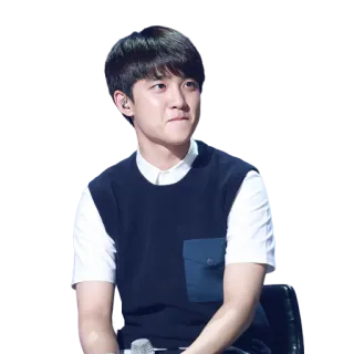 😕 K-pop, chanteur, homme, portrait, célébrité telegram sticker