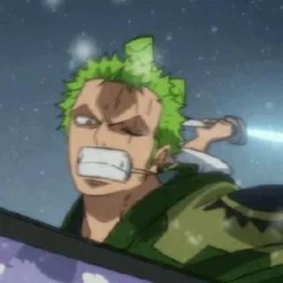 🌽 Zoro One Piece anime, one piece, zoro, swordsman, fighter, pirate telegram sticker
