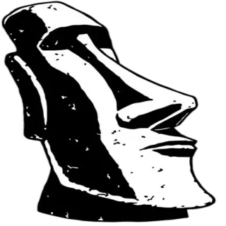 🗿 โมไอ, รูปปั้น, เกาะอีสเตอร์, หิน, ประติมากรรม, อนุสาวรีย์ telegram sticker