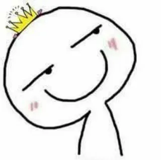 💕 personagem, desenho, simples, coroa, minimalista, desenho animado whatsapp sticker