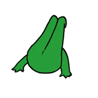 😝 лягушка, мультфильм, зеленый, животное telegram sticker
