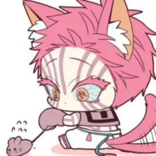 🐈‍⬛️ Enmu Demon Slayer Аниме, Демон, Чиби, Энму, Клинок, рассекающий демонов telegram sticker