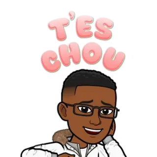 💆‍♂ T'ES CHOU Bitmoji, 可愛い, 愛らしい, フランス語, 漫画, アニメ, 可愛い telegram sticker
