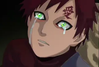 😰 Gaara Naruto 愛 Gaara, Naruto, anime, menangis, sedih, karakter, ninja whatsapp sticker