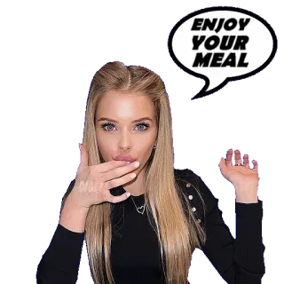 🍝 ENJOY YOUR MEAL cibo, pasto, godere, donna telegram sticker