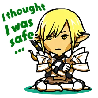 🙅‍♀️ I thought I was safe ... エルフ, 弓使い, ファンタジー, 鎧, 安全 telegram sticker