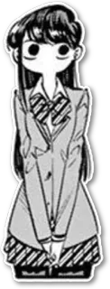 😶 Shoko Komi Komi Can't Communicate Anime, Manga, Uniforme escolar, Komi no puede comunicarse, Shoko Komi telegram sticker