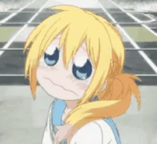 ☹ Anime, Triste, Pleurs, Dessin animé, Fille whatsapp sticker