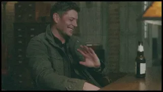 🐚 Dean Winchester Supernatural tv show, supernatural, dean winchester, drinking, beer telegram sticker