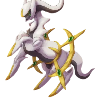 🙈 Arceus pokemon, arceus, legendary pokemon, mythical creature, video game, white, gold, monster telegram sticker