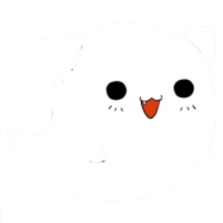 👻 猫, 可爱, 迷人, 卡哇伊, 幽灵, 白色 telegram sticker