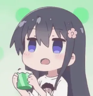 😋 Anime, Cartoon, Mädchen, Süß, Illustration telegram sticker