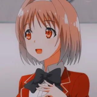 😄 Airi Sakura Classroom of the Elite Anime, Ragazza, Classroom of the Elite, Airi Sakura, Divisa scolastica, carina telegram sticker