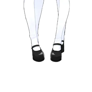 ❤️ feet, shoes, legs, white tights, black shoes telegram sticker
