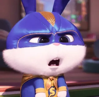 🐰 Snowball The Secret Life of Pets coelho, bunny, super-herói, desenho animado, filme, Pets: A Vida Secreta dos Bichos, Snowball whatsapp sticker
